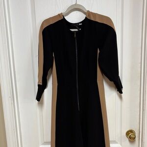 BCBGMaxAzria Black and Beige Jumpsuit